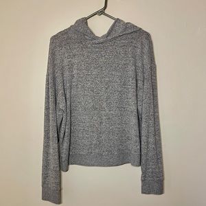 🔥 GAP | Oversized Heather Gray Soft Knit Lounge Hoodie Extra Small